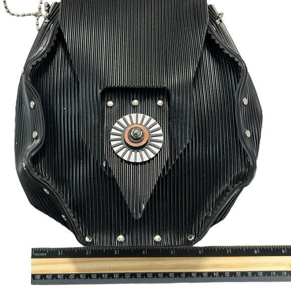 Gloria Gerber Embossed Stainless Steel Rubber Handbag Purse Handmade Boutique - Picture 12 of 15